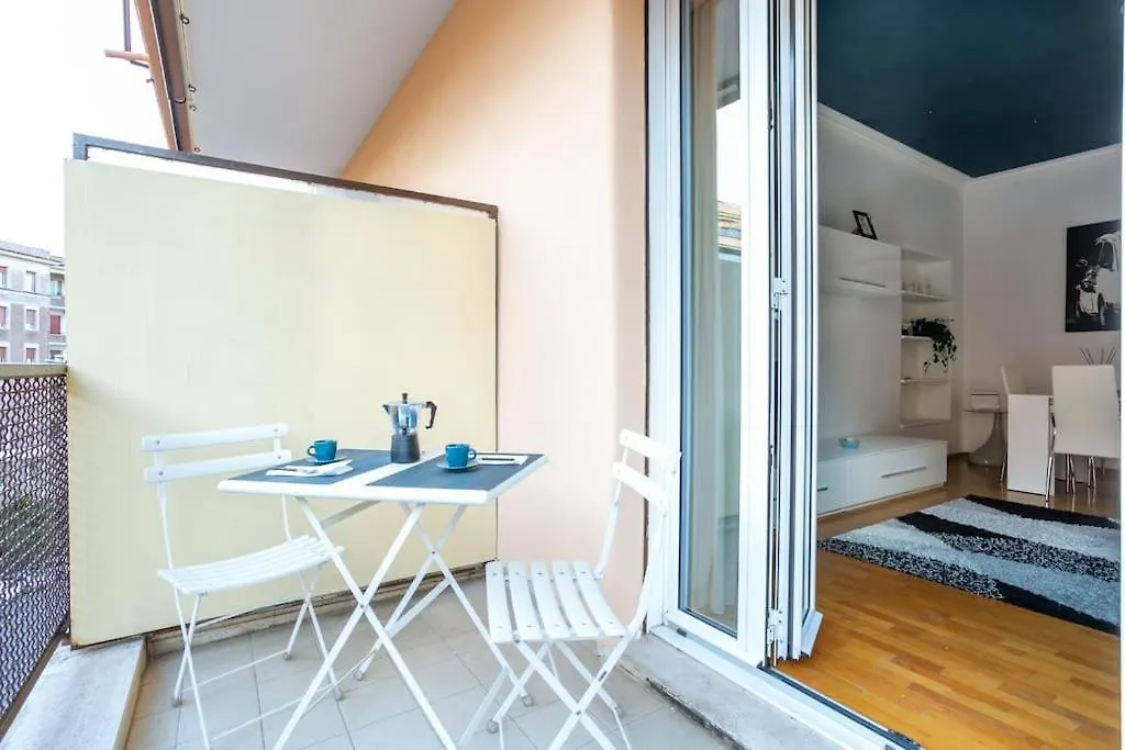Blue Window In The Center Of Rome Apartment