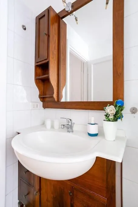 Blue Window In The Center Of Rome Apartment Italy